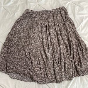 Girls purple floral summer skirt